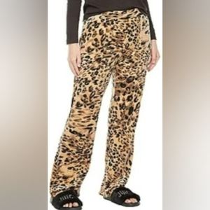 Juicy Couture Velour Leopard Animal Print Straight Leg Lounge Pants Size M